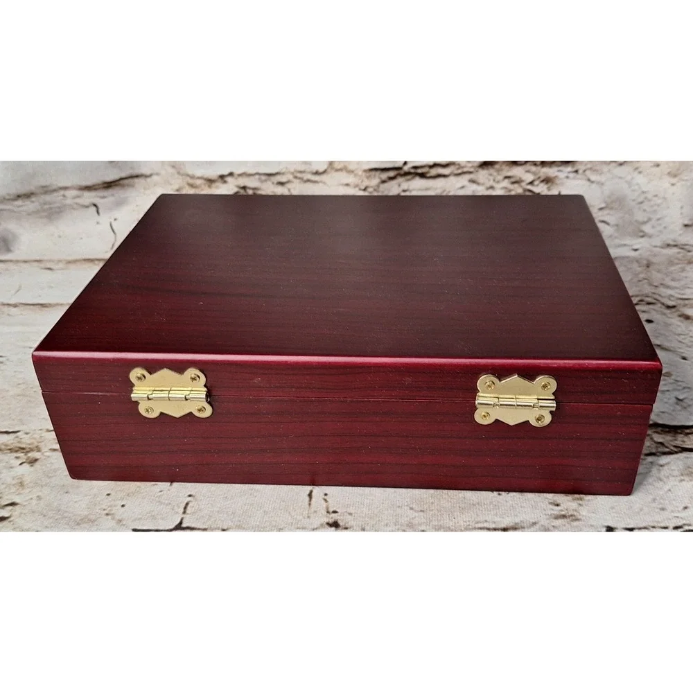 Lovely & Exquisite Cherry wood box for Bentley's Finest Tea‎ removable dividers